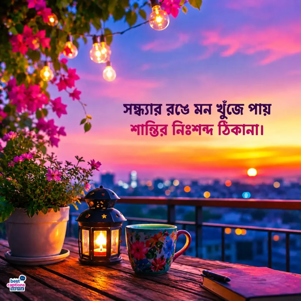 সন্ধ্যা নিয়ে ক্যাপশন