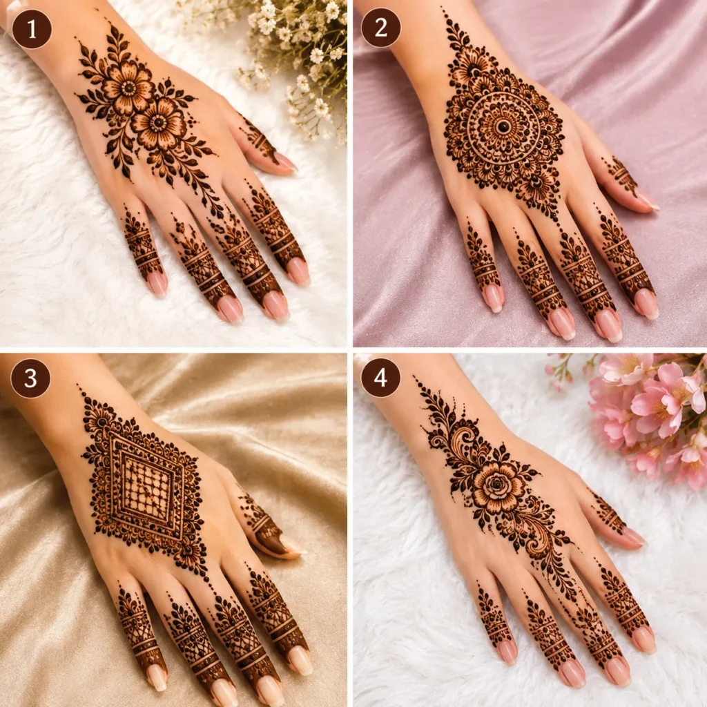 Easy mehendi design for hands
