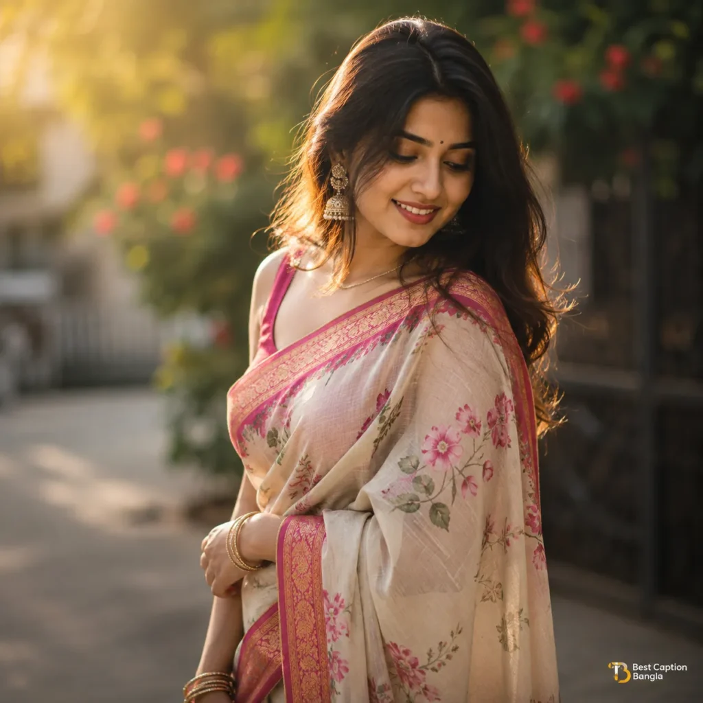 শাড়ি পরা মেয়েদের কিউট ছবি