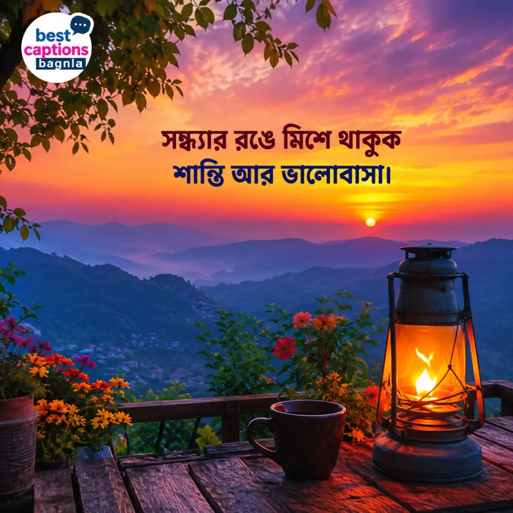 সন্ধ্যা নিয়ে ক্যাপশন