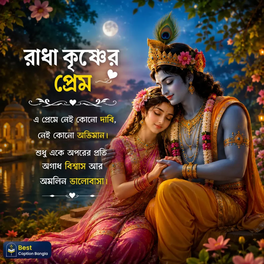 রাধা কৃষ্ণের প্রেমের ক্যাপশন