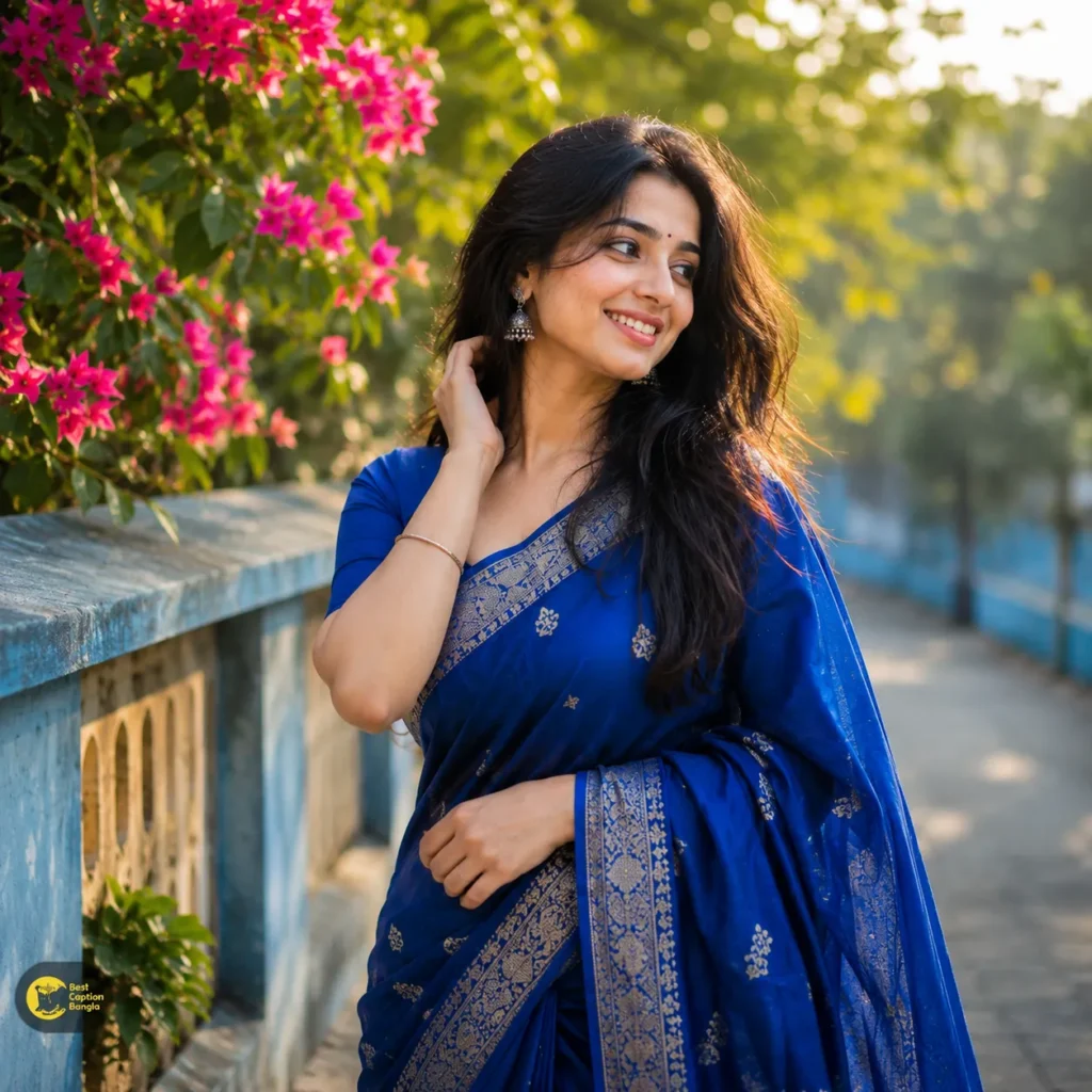 শাড়ি পরা মেয়েদের স্টাইলিশ পিক