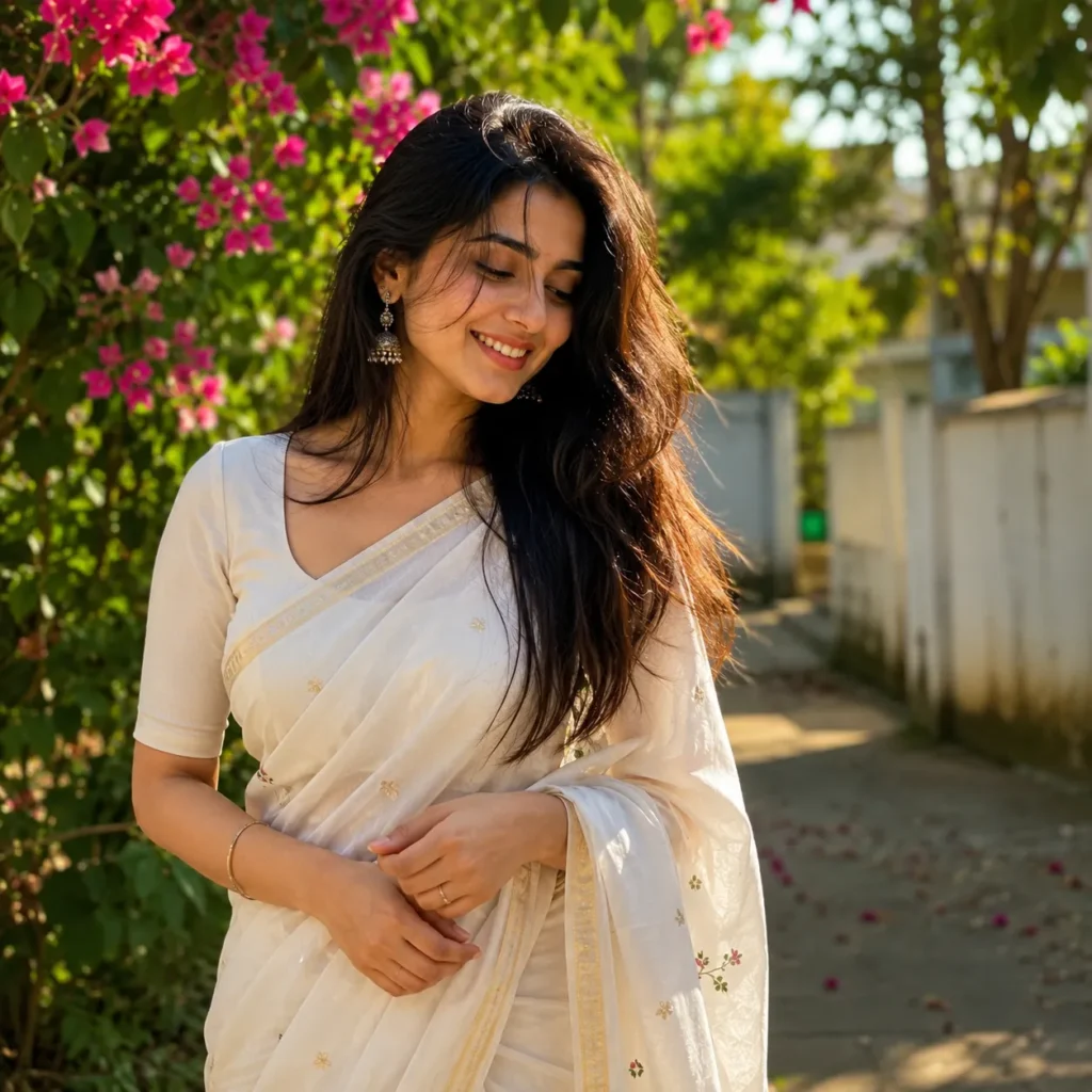 শাড়ি পরা মেয়েদের কিউট ছবি
