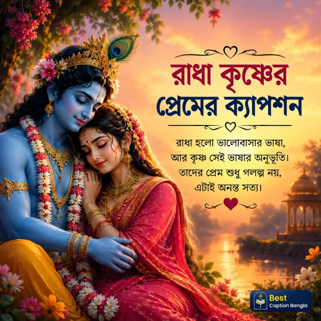 রাধা কৃষ্ণের প্রেমের ক্যাপশন