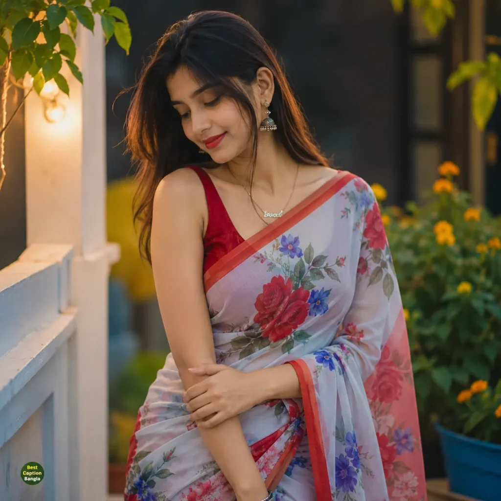শাড়ি পরা পিক স্টাইল