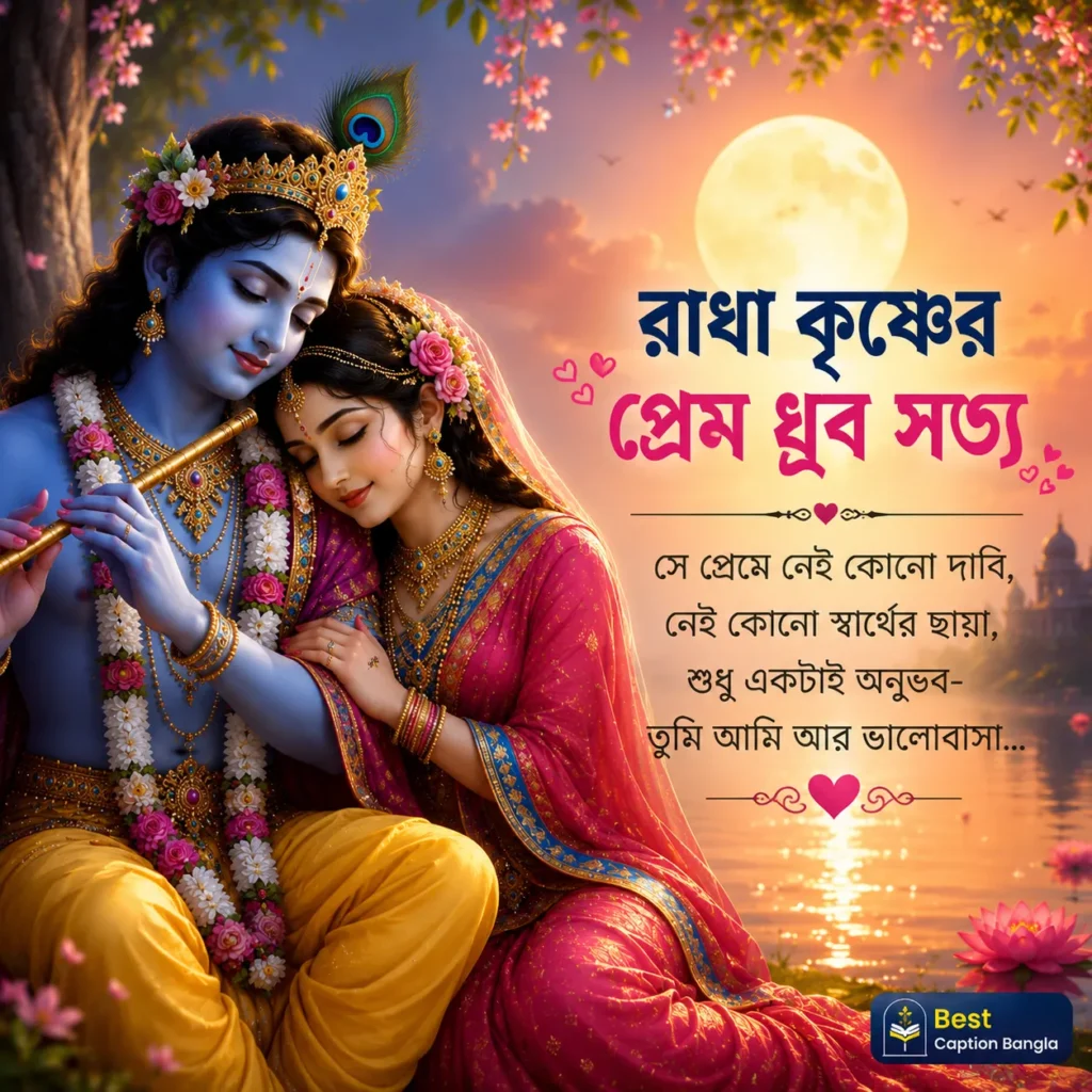 রাধা কৃষ্ণের প্রেমের ক্যাপশন